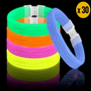 Pulsera luminosa neon quimica triple x 30